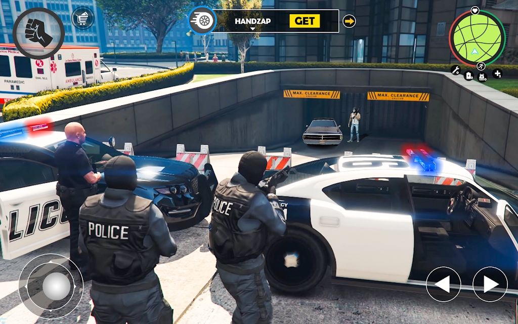 警察模拟警车追逐